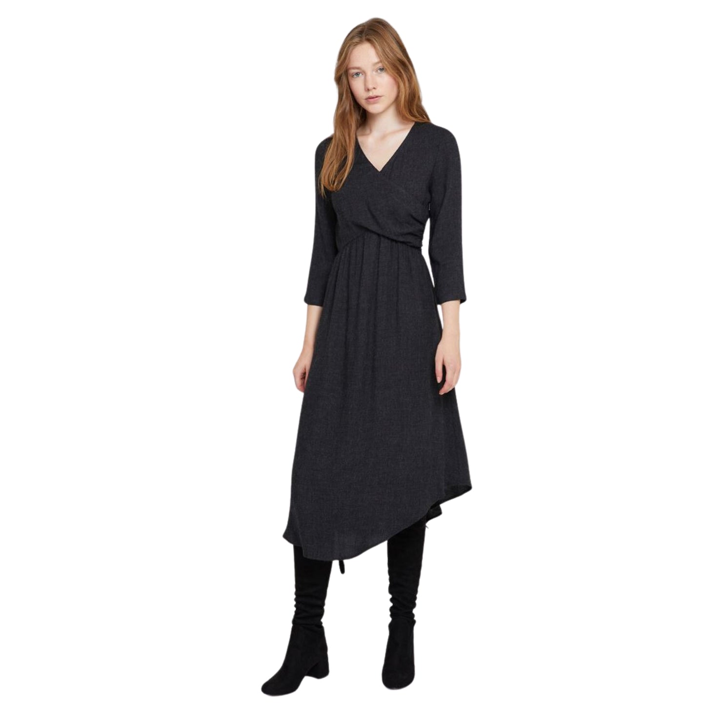 OXXO -Quarter Sleeve Midi Dress