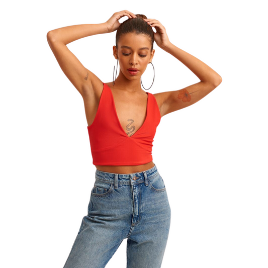 OXXO - Lace Detail Crop Top