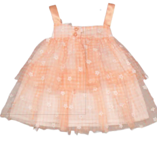 BLUEBERI BOULEVARD - Baby -  Mesh Gingham Tiered Top