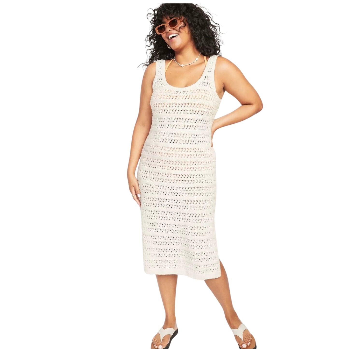 OLD NAVY - Crochet Swim Cover Up Midi Dress