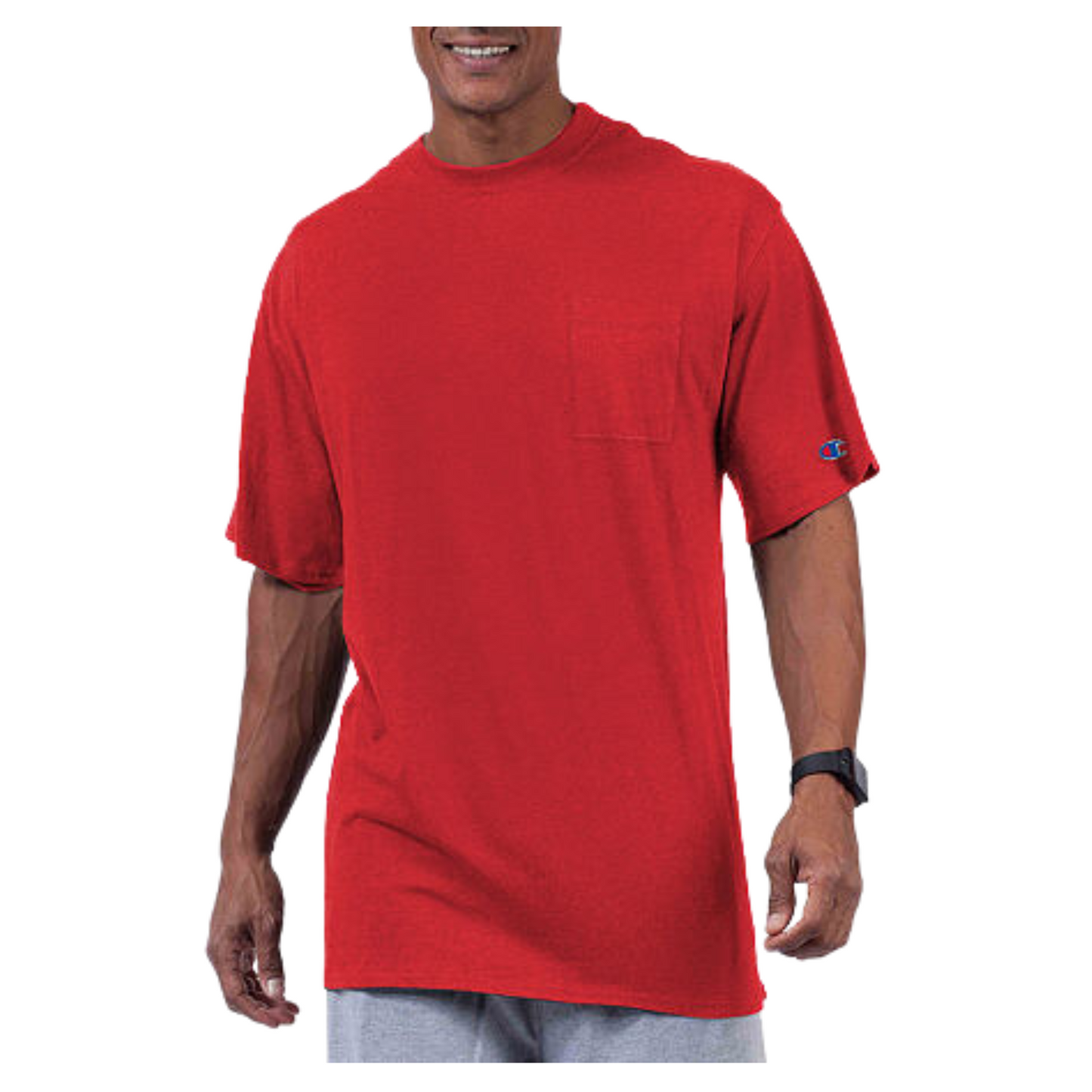 CHAMPION - Crew Neck Short Sleeve Pocket T-Shirt,