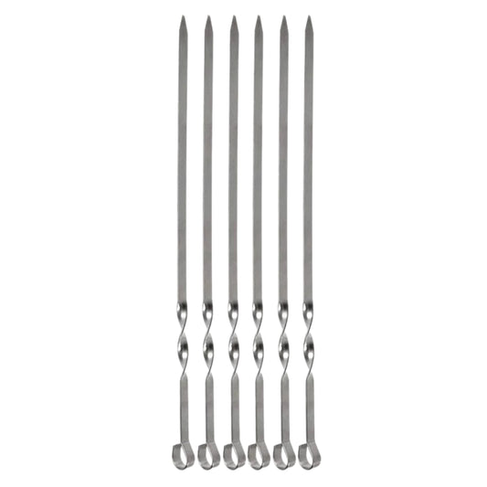 GRILL MEISTER - 6 PCS BBQ Grill Kabob Stainless Steel