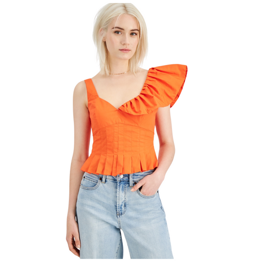 BARDOT -  Ruffled Peplum Blouse