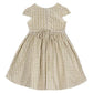 RARE EDITIONS Baby Girl 2 Years / Gold RARE EDITIONS - BABY -  Lurex Knit Dress with Hi-Low Skirt with Cap Sleeves and Purse Set