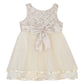 RARE EDITIONS Baby Girl 18 Month / Beige RARE EDITIONS - BABY - Sleeveless Basket Weave Bodice to Two Tier Mesh Skirt Dress
