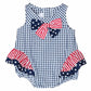 RARE EDITIONS Baby Girl RARE EDITIONS - Mixed Print Bubble with Bow One Piece