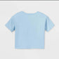 REBEL GIRLS Girls Tops XS / Light Blue REBEL GIRLS - Stylish Printed Design Crew Neck