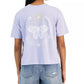 REBELLIOUS ONE Womens Tops XL / Purple REBELLIOUS ONE - Daisy Butterfly Graphic-Back Cropped T-Shirt