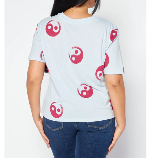REBELLIOUS ONE Womens Tops REBELLIOUS ONE -  Yin-Yang Graphic-Print T-Shirt
