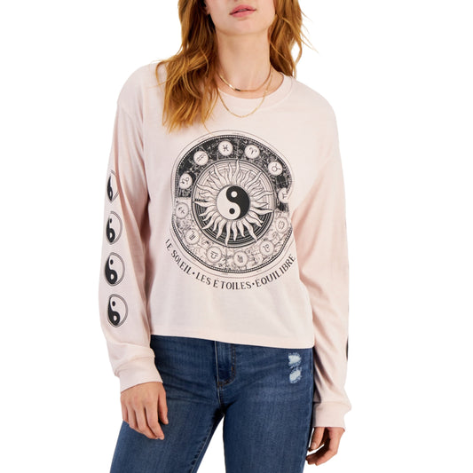 REBELLIOUS ONE Womens Tops XS / Pink REBELLIOUS ONE - Yin Yang Long-Sleeve T-Shirt