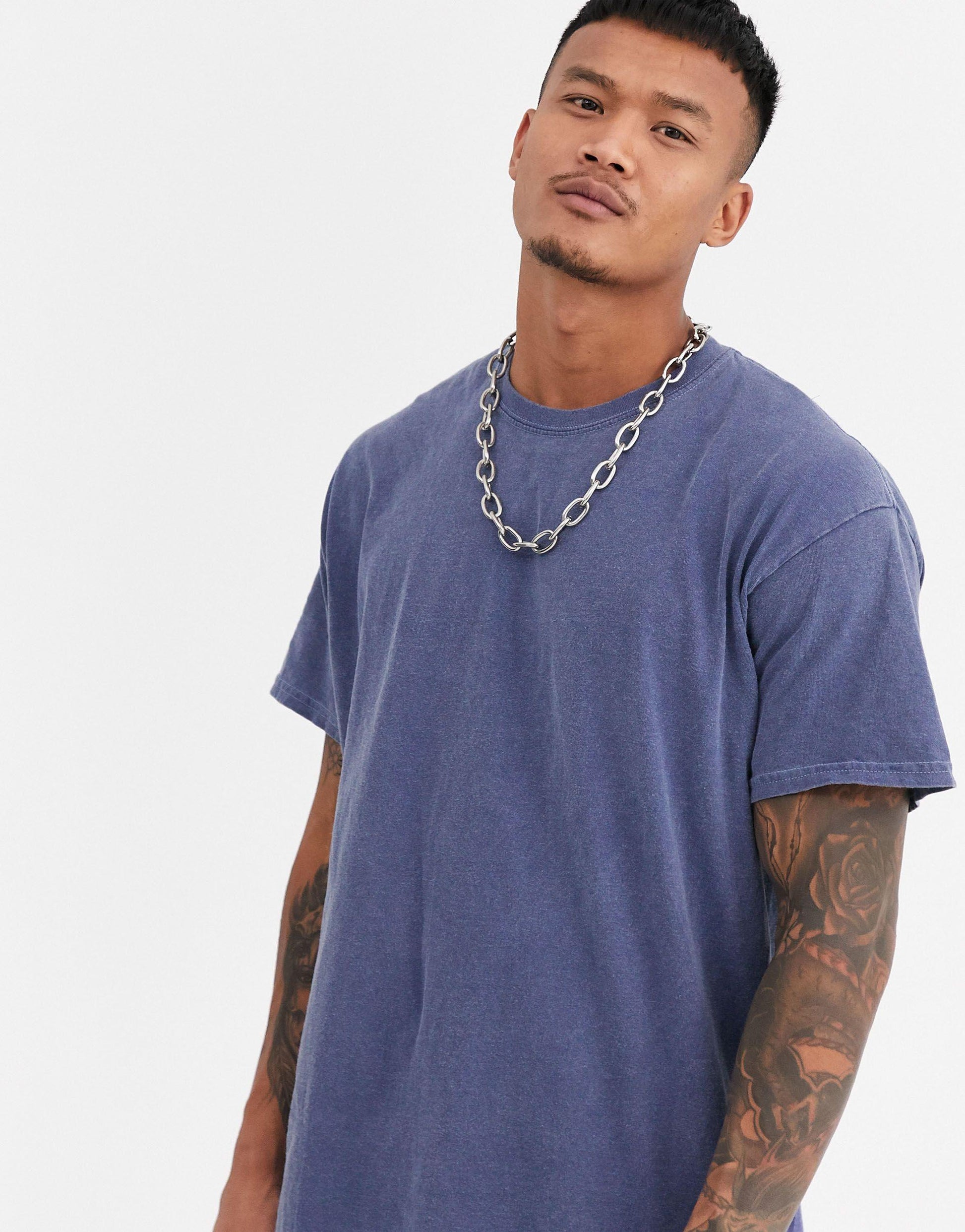 RECLAIMED VINTAGE Mens Tops S / Blue RECLAIMED VINTAGE - Oversized Overdye T-Shirt