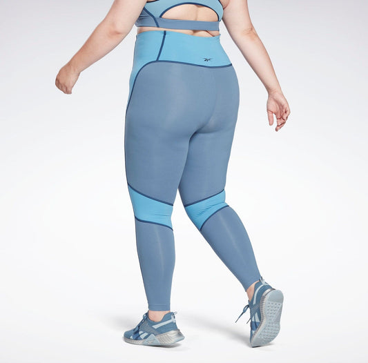 REEBOK Womens sports XXL / Multi-Color REEBOX - Lux High-Waisted Colorblock Tights