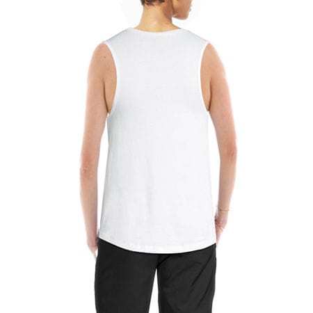 REEBOK Womens Tops S / White REEBOK - Crew Neck Sleeveless Muscle T-Shirt