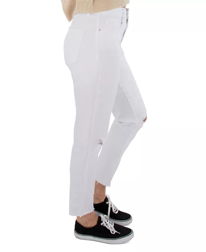 REWASH Womens Bottoms L / White REWASH  - The Mom High Rise Straight Jeans