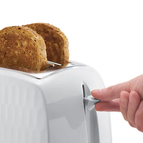RUSSELL HOBBS -Honeycomb White 2 Slice Toaster