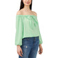 RILEY & RAE Womens Tops XL / Light Green RILEY & RAE - Off The Shoulder Bow Blouse