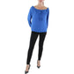 RILEY & RAE Womens Tops L / Dark Blue RILEY & RAE - Off The Shoulder Bow Blouse