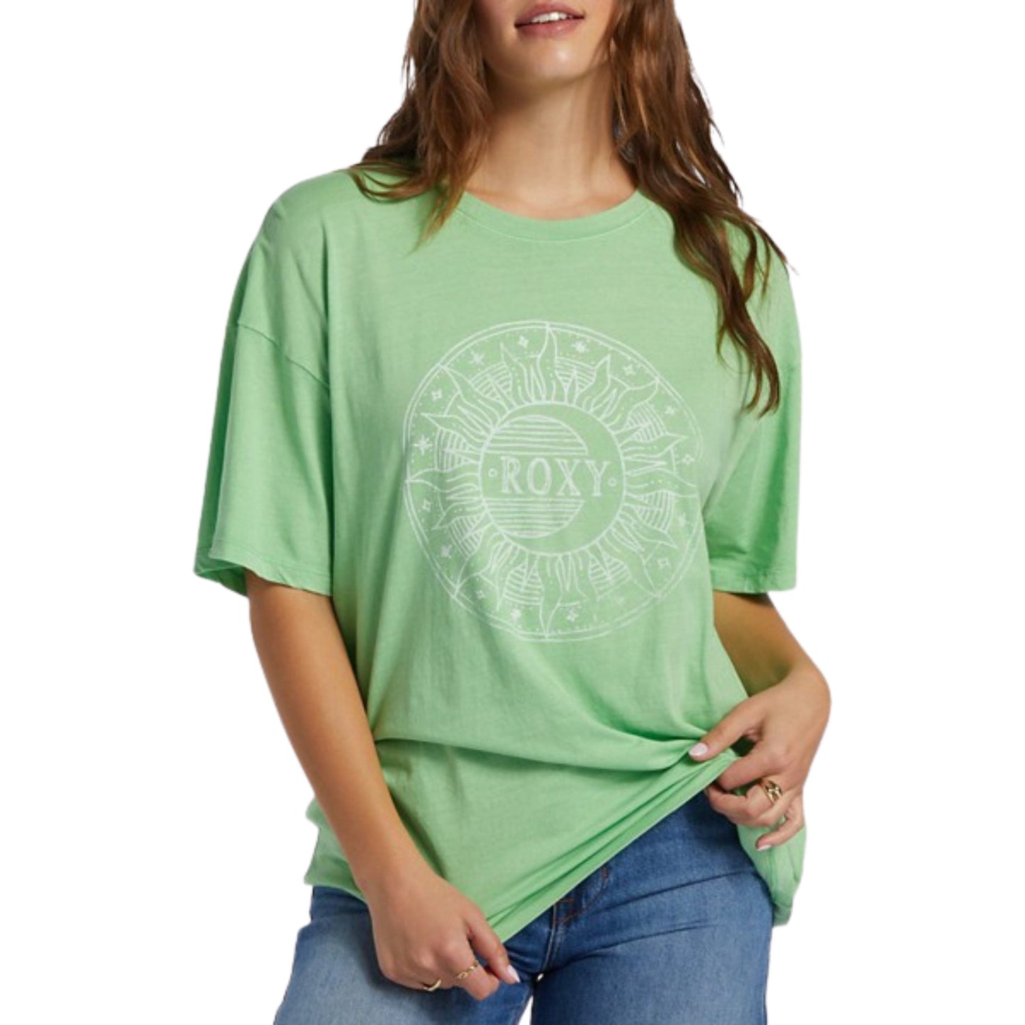 ROXY Womens Tops L / Green ROXY - Circle Time T-Shirt