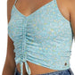 ROXY Womens Tops L / Multi-Color ROXY - Ruched-Front Sleeveless Crop Top