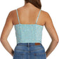 ROXY Womens Tops L / Multi-Color ROXY - Ruched-Front Sleeveless Crop Top