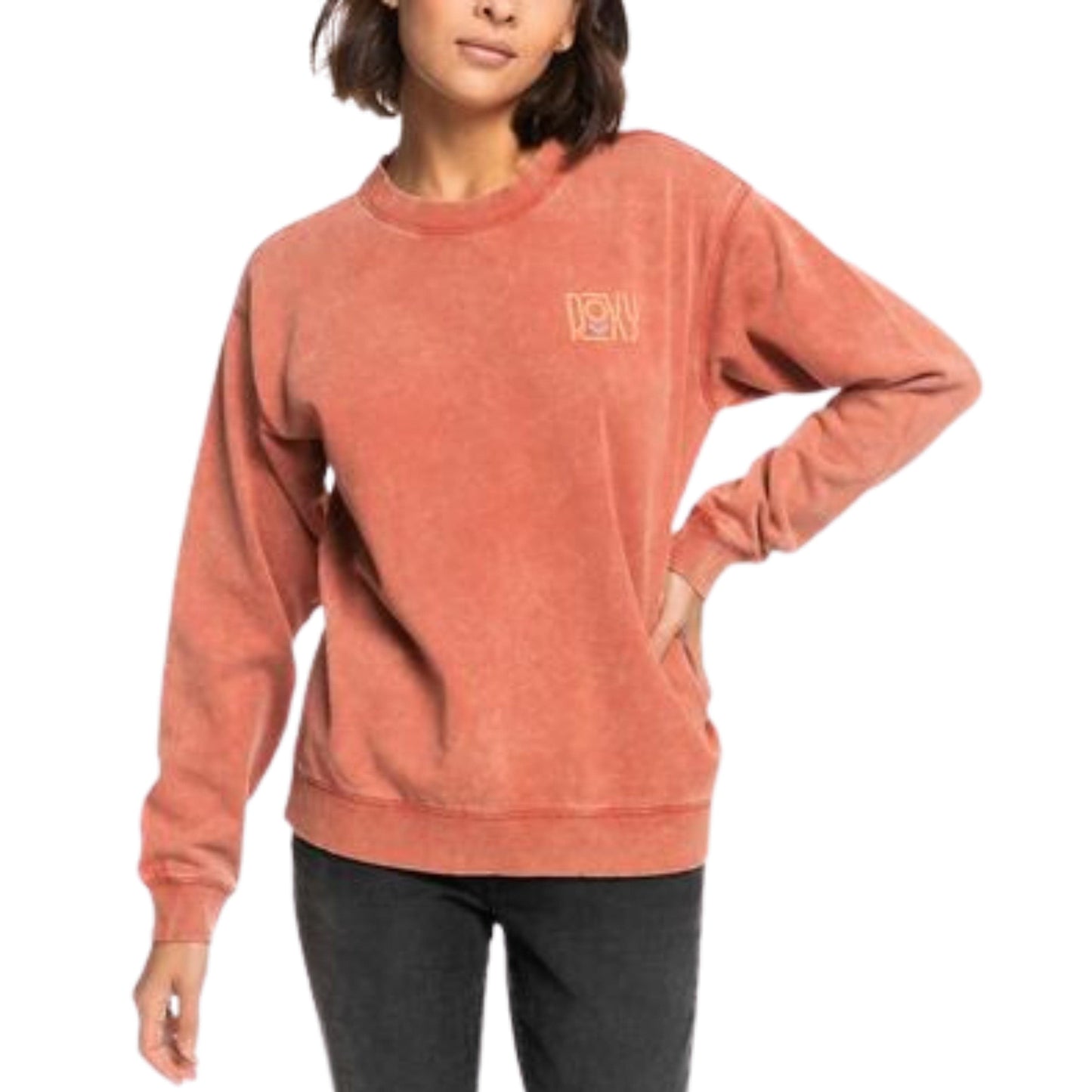 ROXY Womens Tops XXL / Orange ROXY -  True Story Long-Sleeve Sweatshirt