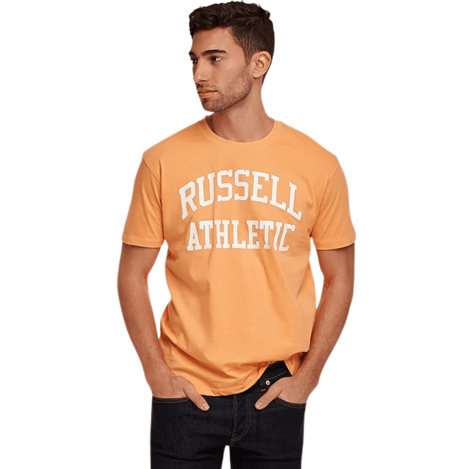 RUSSELL ATHLETIC Mens Tops S / Orange RUSSELL ATHLETIC- Iconic Arch T-Shirt