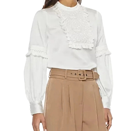 RYEGRASS Womens Tops XL / White RYEGRASS - Love Bowery Poplin Shirt