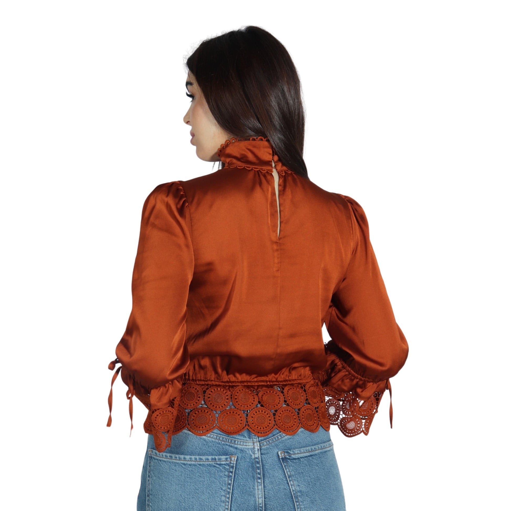 RYEGRASS Womens Tops XS / Brown RYEGRASS - Turtle Neck Blouse