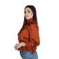 RYEGRASS Womens Tops XS / Brown RYEGRASS - Turtle Neck Blouse