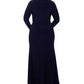 BETSY & ADAM - Plus Size V-Neck Gown