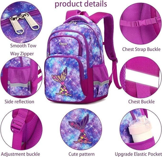 CUSANGEL - Water-Repellent Mermaid School Backpack