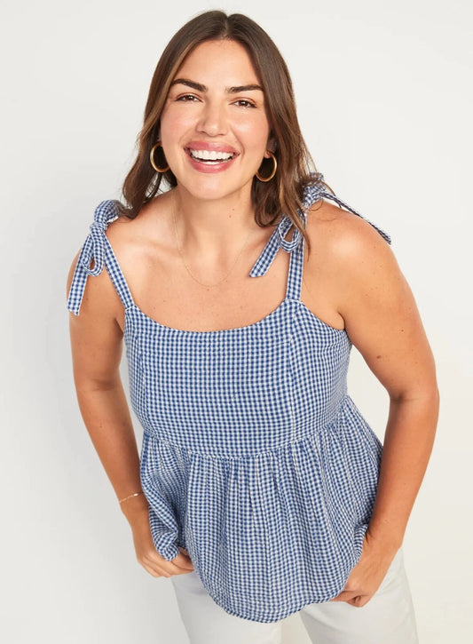 OLD NAVY - Tie-Shoulder Swing Blouse