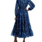 AQUA - Paisley Print Tiered Maxi Dress