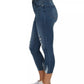 INDIGO REIN - Mid Rise Cropped Distress Jeans