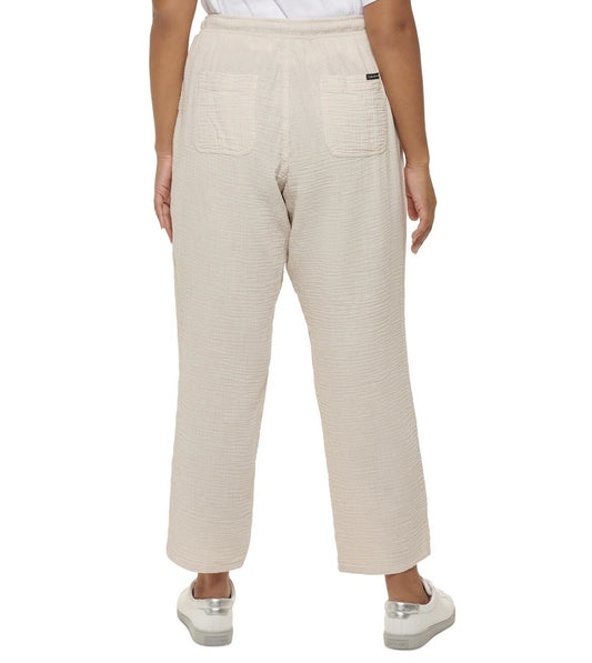 CALVIN KLEIN - Trendy Plus Size Cotton Drawstring Sweatpant