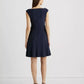 RALPH LAUREN - Scoopneck Knee-Length Fit & Flare Dress