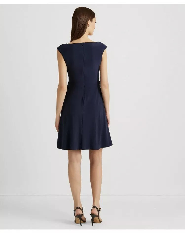 RALPH LAUREN - Scoopneck Knee-Length Fit & Flare Dress