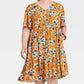 AVA & VIV - Women's Plus Size Flutter Short Sleeve Dress