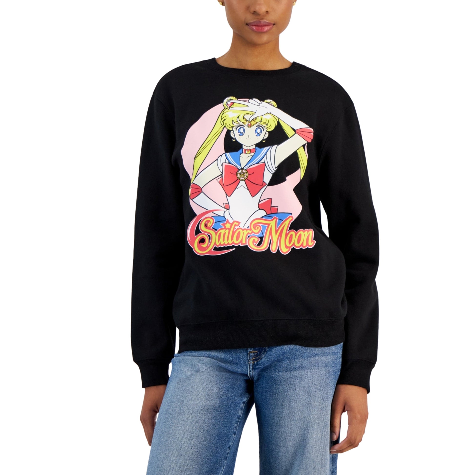 SAILOR MOON Womens Tops SAILOR MOON - Crewneck Graphic Pullover Sweatshirt