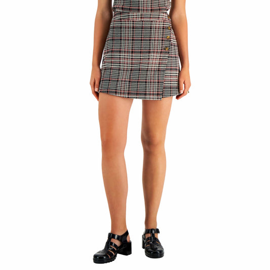 SELF ESTEEM Womens Bottoms M SELF ESTEEM - Plaid Printed Mini Skirt