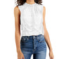 SELF ESTEEM Womens Tops L / White SELF ESTEEM - Tie-Back Blouse