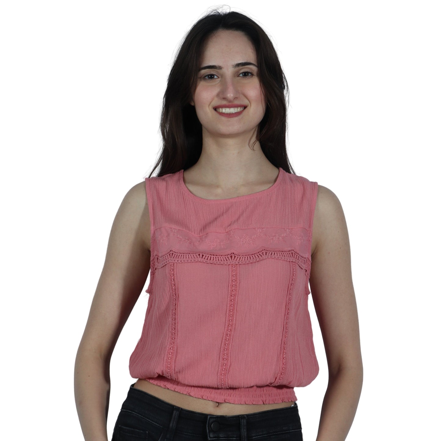 SELFIE Womens Tops S / Coral SELFIE - Sleeveless Blouse