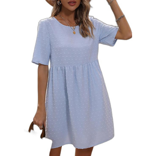 SHEIN - Swiss Dot Smock Dress