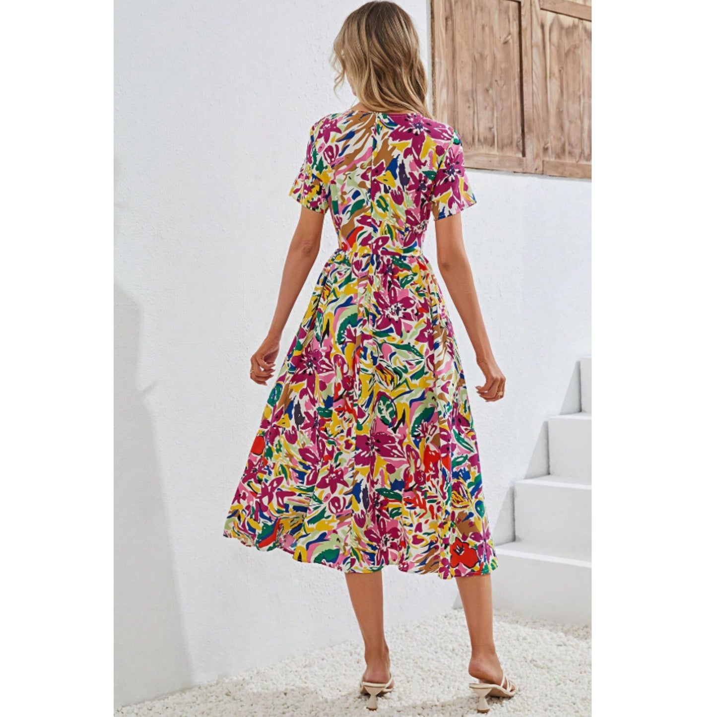 SHEIN - All Over Print A-Line Dress