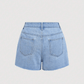 SHEIN Shein Girls Bottoms L / Blue SHEIN -  Asymmetrical Pleated Hem Casual Denim Skort