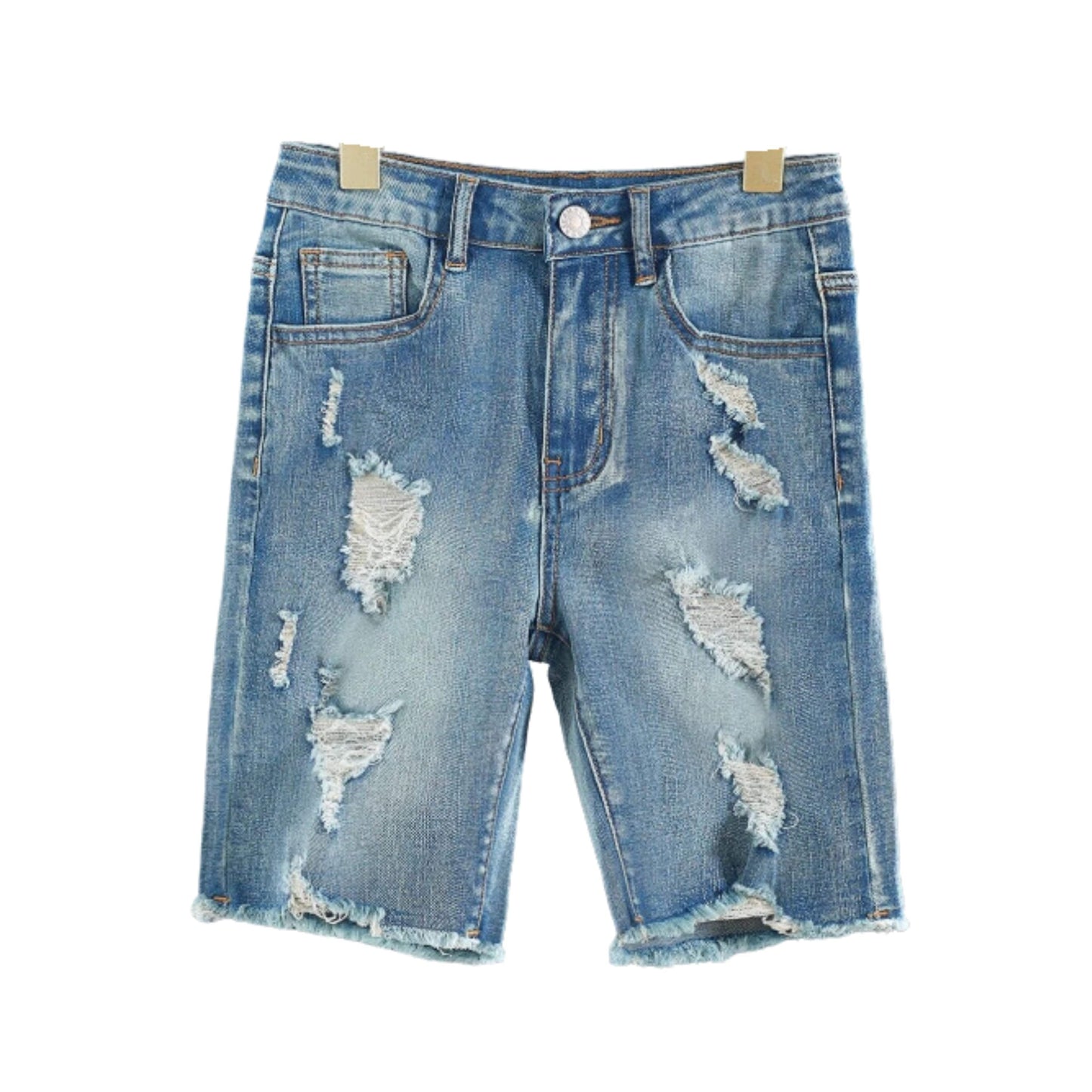 SHEIN Shein Girls Bottoms M / Blue SHEIN - Cut Ripped Denim Shorts