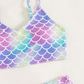 SHEIN Shein Girls Swimwear XS / Multi-Color SHEIN -  Fish Print Mesh Bikini Set