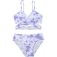 SHEIN Shein Girls Swimwear L / Multi-Color SHEIN - Tie Dye Criss Cross Wrap Bikini
