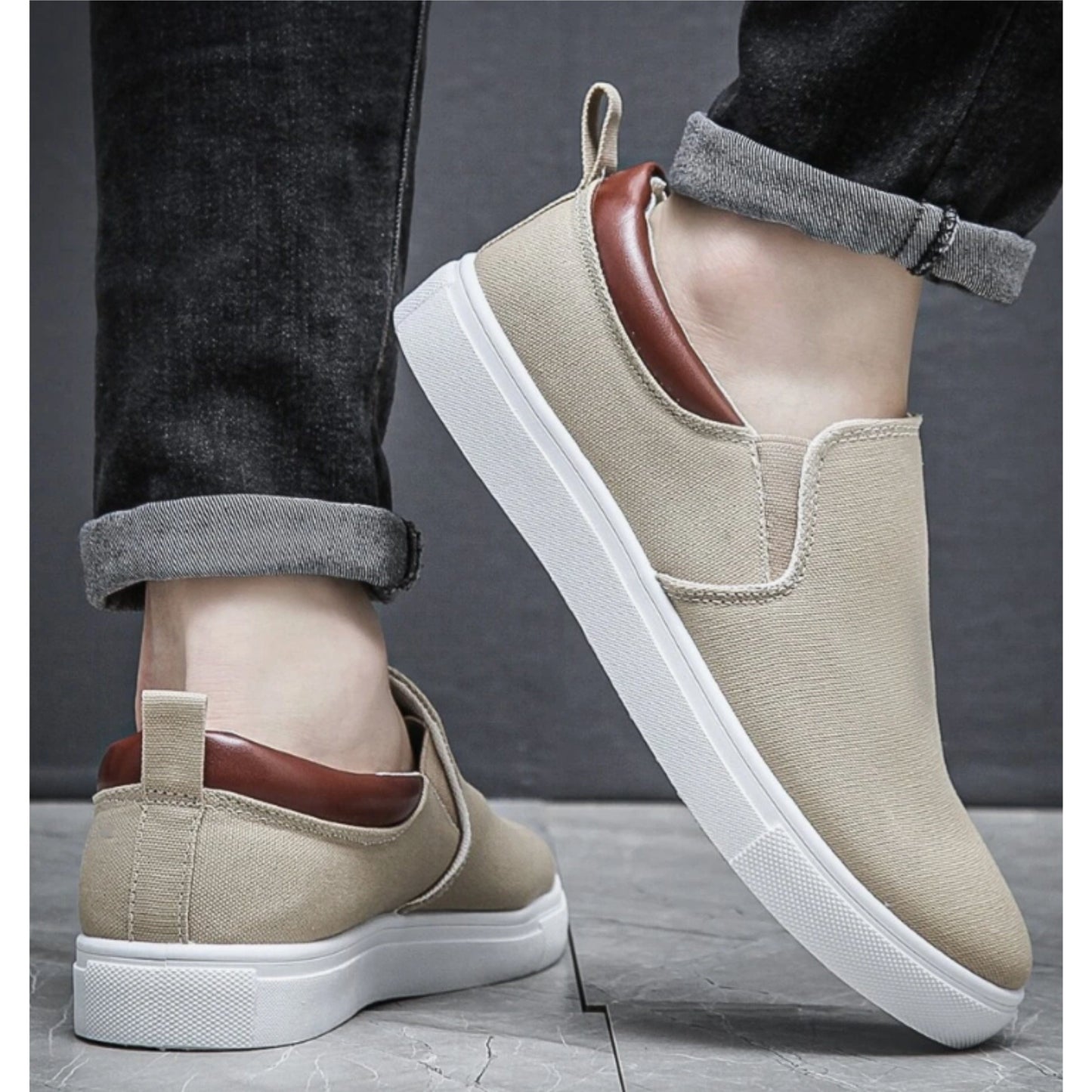 SHEIN Shein Mens Shoes 45 / Beige SHEIN - Plain loafers