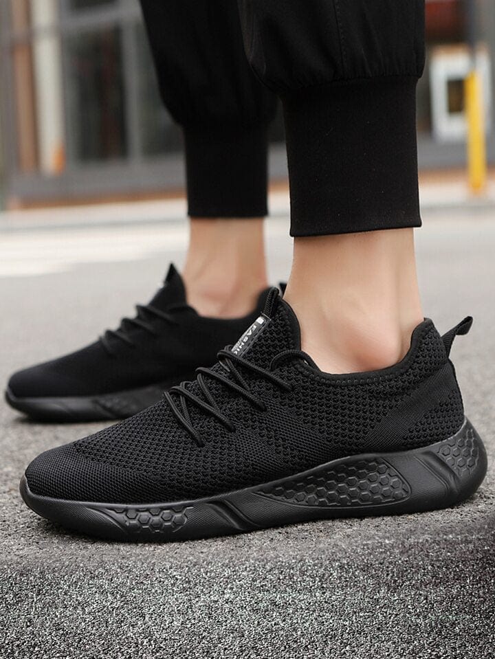 SHEIN Shein Mens Shoes 49 / Black SHEIN - Woven breathable sneakers